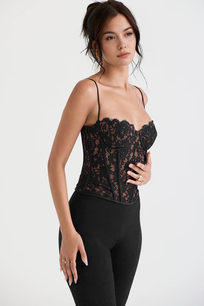 Samantha Black Lace Corset