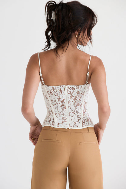 Samantha White Lace Corset